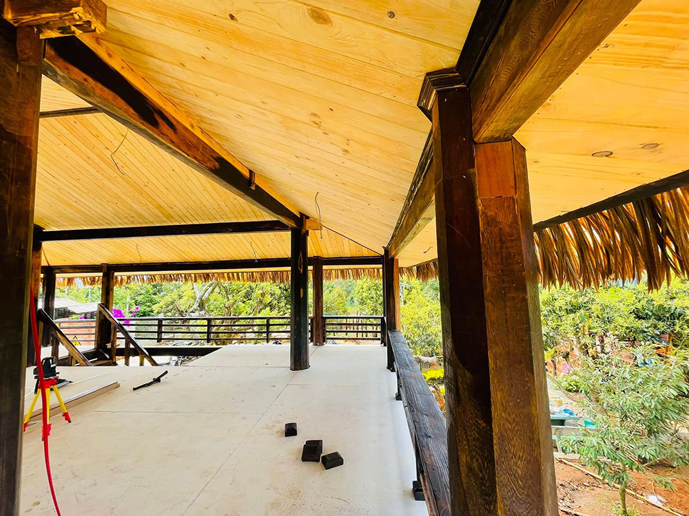 Thi công nhà tranh tại khu nghỉ dưỡng tại Đắk Lắk Buôn Ma Thuột